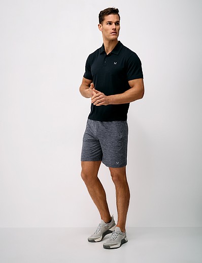 Active Comfort Studio Panelled Shorts in Black Marl