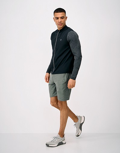 Active Comfort Studio Panelled Shorts in Sage Green Marl