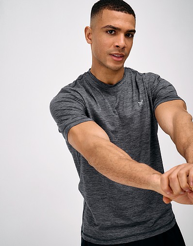 Active Comfort Short Sleeve Crew Tee in Black Jasper