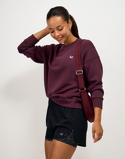 SuperLuxe Cool Down Sweatshirt in Wine