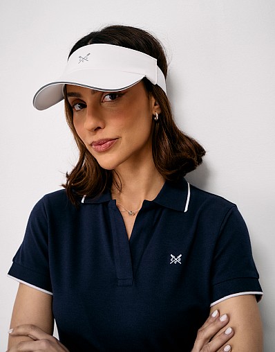 Branded Strap Visor in White