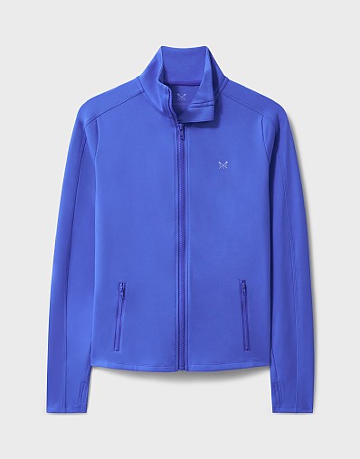 Women's Activewear Zip Through Top in Blue from Crew Clothing Company