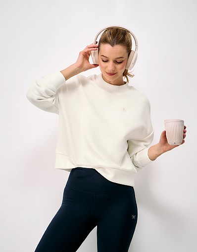 Ottoman Cooldown Sweat in White