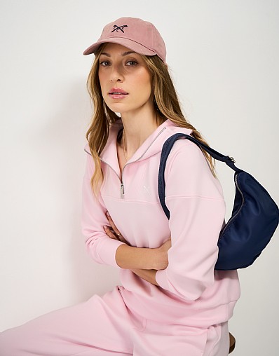 SuperLuxe Half Zip Sweat in Light Pink