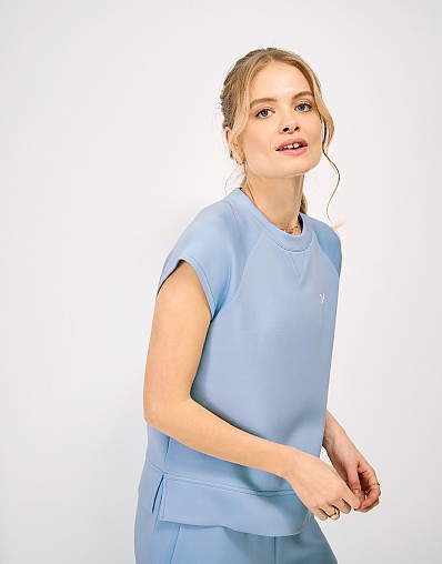SuperLuxe Cooldown Tee in Blue