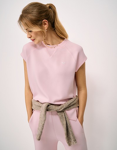 SuperLuxe Cooldown Tee in Pink