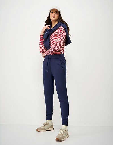 SuperLuxe Cuffed Jogger in Navy