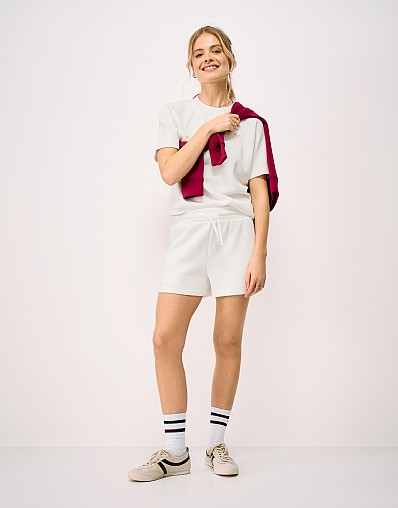 Superluxe Relaxed Shorts in White