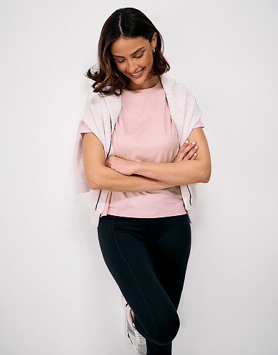 Relaxed Studio Tee in Light Pink Marl