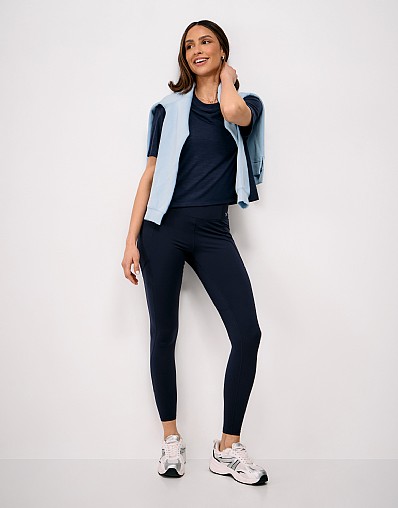 Slub Rayon Tee In Navy