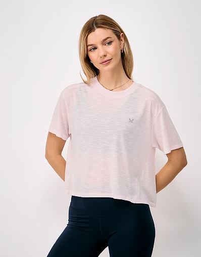 Slub Rayon Tee In Pink