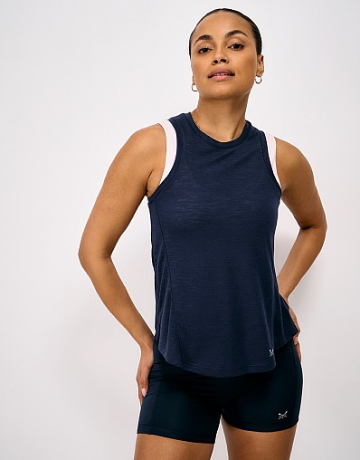 Lightweight Soft Slub Vest in Navy