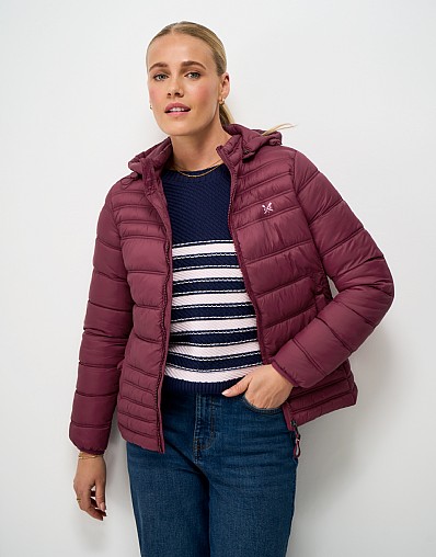 Lightweight Padded Showerproof Jacket in Red