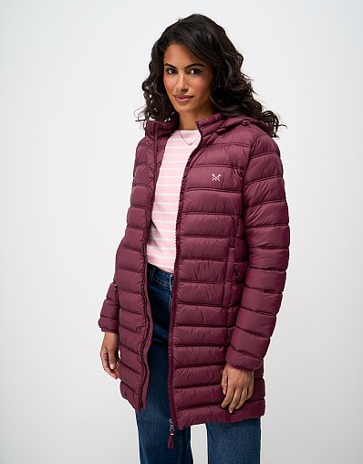 Lightweight Padded Coat in Red