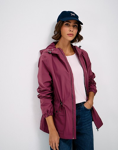 Showerproof Raincoat in Berry