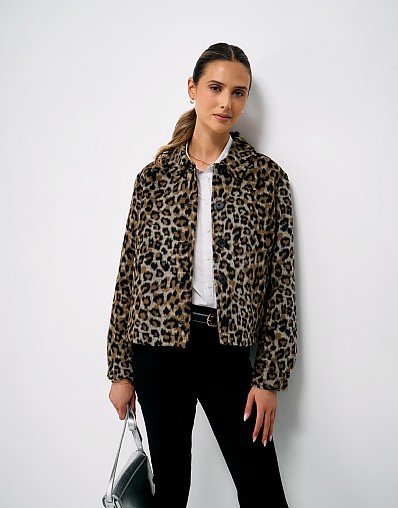 Ava Jacquard Leopard Print Jacket