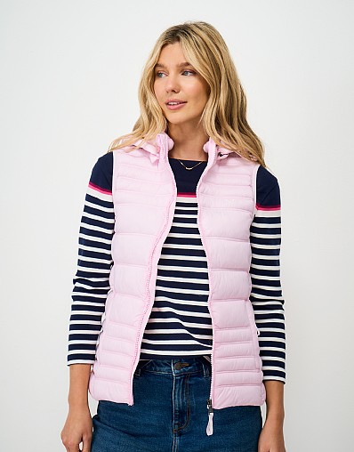 Lightweight Padded Showerproof Gilet in Pink