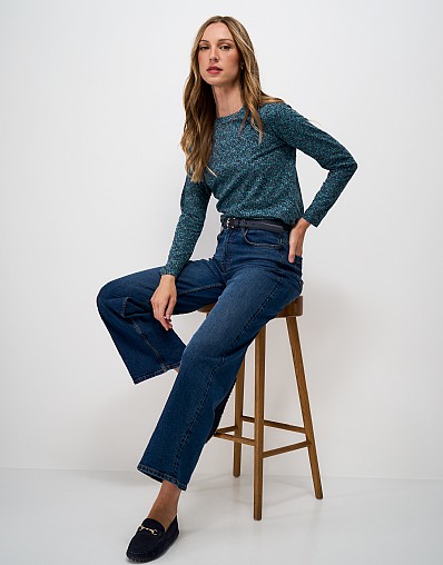Printed Cassandra Top in Navy Floral