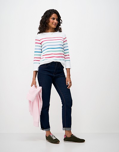 Essential Cotton Breton in White & Multi Stripe