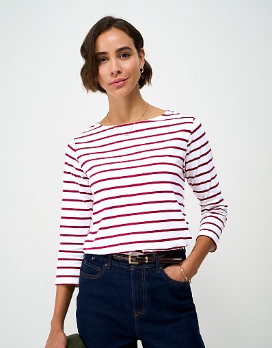 Essential Cotton Breton in White & Red Stripe