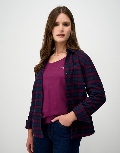 Supersoft Cotton Scoop Jersey Top in Raspberry Pink