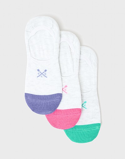 3 Pack Secret Socks in Grey Marl