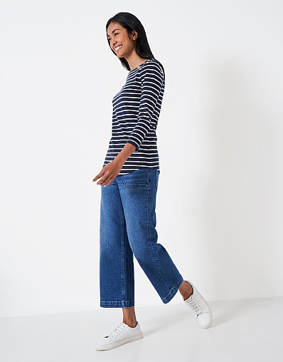 Navy Stripe Essential Cotton Breton