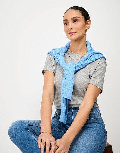 Perfect Crew Slub T-Shirt in Grey