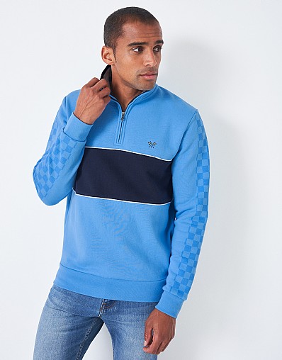 Men's Williams Racing Colour Block Half Zip Sweatshirt from Crew Clothing  Company