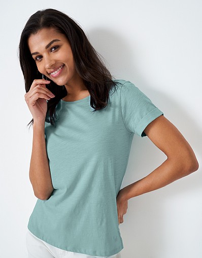 Women's Perfect Crew Neck T-Shirt in Blue from Crew Clothing