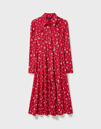 Women's Sienna Shirt Dress in Red from Crew Clothing Company