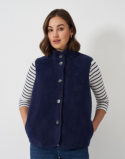 Borg Gilet in Navy