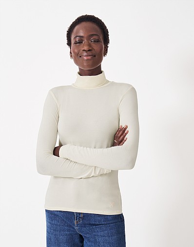 Modal Blend Second Skin Roll Neck Top