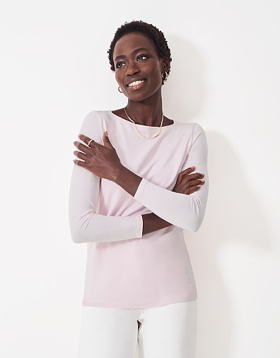 Jemma Super Soft Modal Blend Stretch Top in Pink