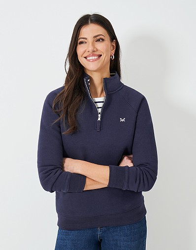 Half Zip Sweatshirt in Navy