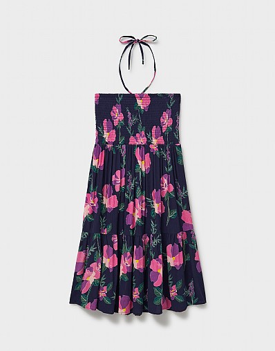 Women's 2-in-1 Beach Dress in Navy Floral from Crew Clothing Women's 2-in-1 Beach Dress in Navy Floral from Crew Clothing