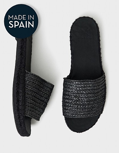 Slider Espadrille in Black