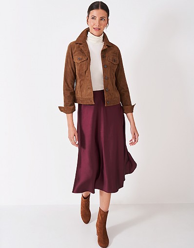Suede Western Jacket in Brown