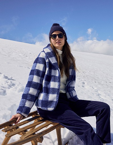 Borg Coatigan in Blue