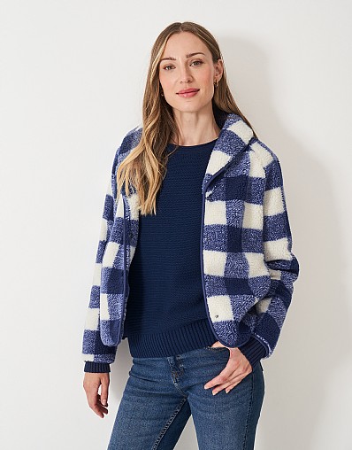 Borg Coatigan in Blue