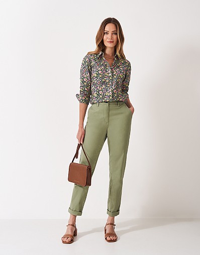 Lulworth Shirt in Floral Print and Navy