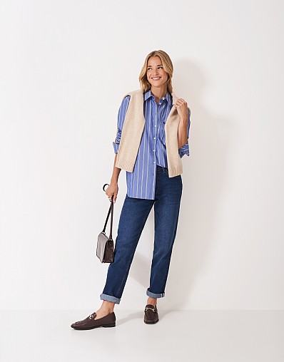 Poplin Shirt in Deep Blue