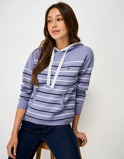 Kiefer Stripe Hoodie in Blue Stripe