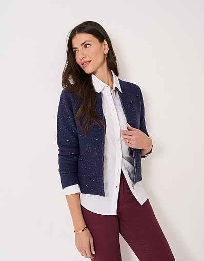 Glitterball Knitted Jacket in Blue