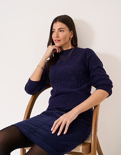 Glitterball Jumper in Navy