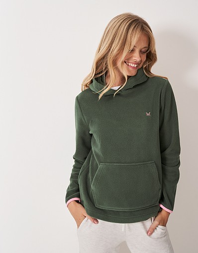 Micro Fleece Hoodie in Green