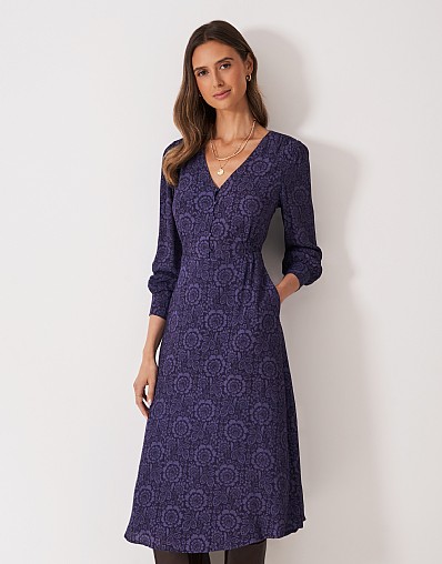 Sabrina Midi Dress in Purple