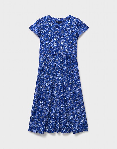 Women's Alyssia Button Through Jersey Dress in Blue from Crew Clothing