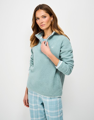 Half Zip Fleece in Blue