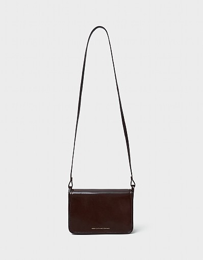 Classic Crossbody Bag in Chocolate Patent